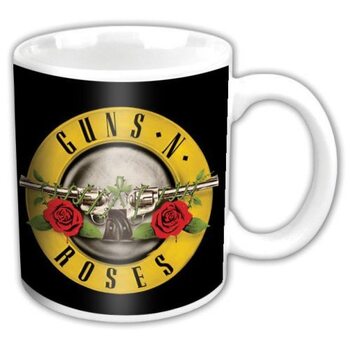 GB OFFICIAL GUNS AND ROSES LOGO BLACK DRINKING GLASS TUMBLER NEW IN GIFT BOX 