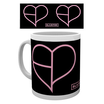 Cup Black Pink - Heart Icon