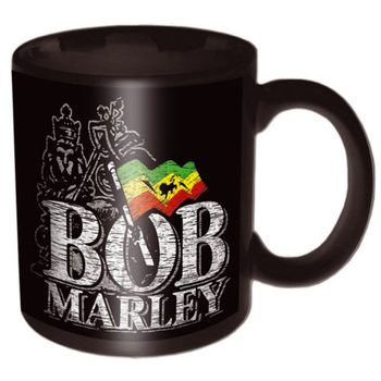 Bob Marley – Distressed Logo Black Mug