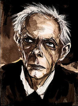 Murais de parede Bela Bartok by Neale Osborne,  Caricature in pen and water colour