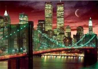NEW YORK - skyline colour 3D - плакат (poster)