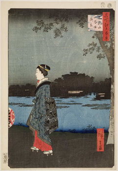 Night View of Sanya Canal and Matsuchi Hill, from the series '100 Views of Famous Views of Edo', 1857 Taidejuliste