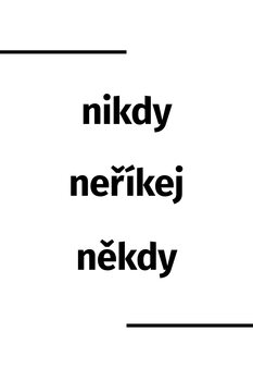 Принти на полотні Nikdy neříkej nikdy