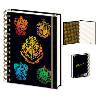 Notebook Harry Potter - Colourful Crest Dark