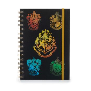 Notebook Harry Potter - Colourful Crest Dark