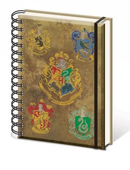 Notebook Harry Potter - Hogwart's Crests A5