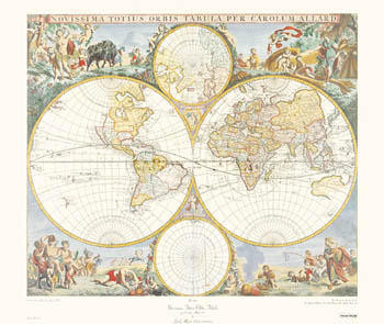 Art Print Novissima Totius Orbis Tabula
