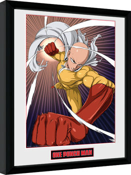 Framed poster One Punch Man - Speed Punch