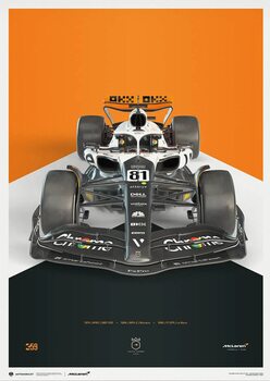 Художествен печат Oscar Piastri - 2023 The Triple Crown Livery 60th Anniversary - McLaren Formul