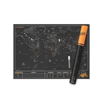 Scratch Map World Chalk Edition