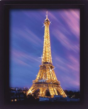 Πλαισιωμένη 3D αφίσα Paris - Eiffelturm
