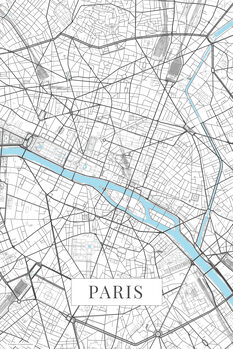 Принти на полотні Paris white