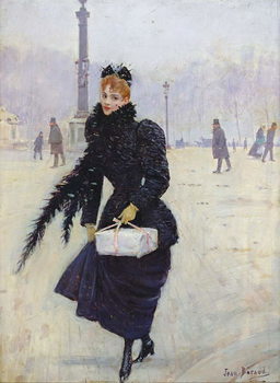 Slika na platnu Parisian woman in the Place de la Concorde, c.1890