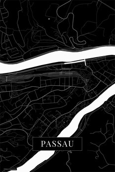 Принти на полотні Passau black
