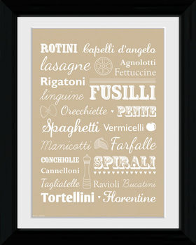 Poster emoldurado Pasta - Types