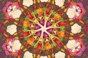 Naljepnica Pattern of Vegetables