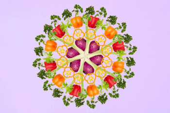 Naljepnica Pattern of Vegetables