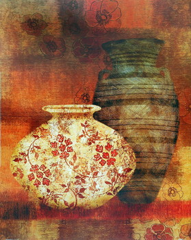 Art Print Patterned Urn II