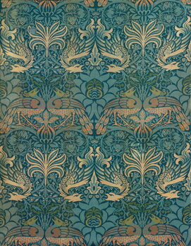 Slika na platnu Peacock and Dragon Textile Design, c.1880