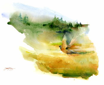 Принти на полотні Pheasant in flight, 2015,