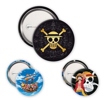 Conjunto de crachás One Piece - Skull & Luffy