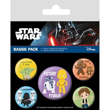 Conjunto de crachás Star Wars - Chibi