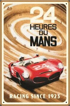 Placa metálica 24h du Mans - Red Car 1963