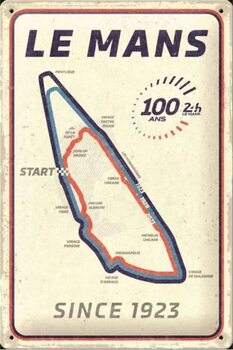 Placa metálica 24h Le Mans - Curcui 100 Ans