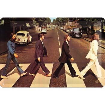 Placa metálica Beatles - Abbey Road