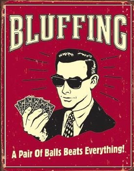 Placa metálica BLUFFING - pair of balls