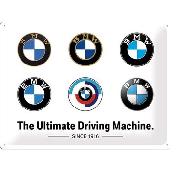 Placa metálica BMW - Logo Evolution