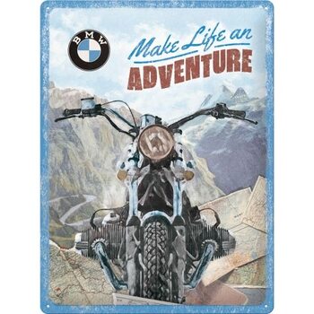 Placa metálica BMW - Make Life an Adventure