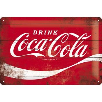 Placa metálica Coca-Cola - Classic Logo