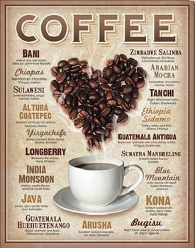 Placa metálica COFFEE - Heart