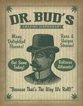 Placa metálica Dr. Buds