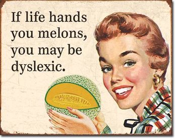 Placa metálica Dyslexic Melons
