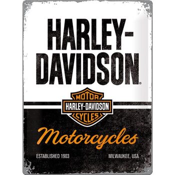 Placa metálica Harley-Davidson - Motorcycles