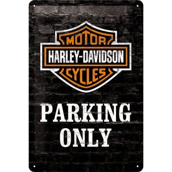 Placa metálica Harley-Davidson - Parking Only