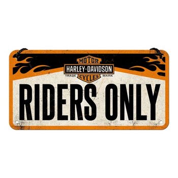 Placa metálica Harley-Davidson - Riders Only