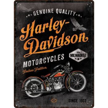 Placa metálica Harley-Davidson - Timeless Tradition