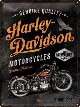Placa metálica Harley-Davidson - Timeless Tradition