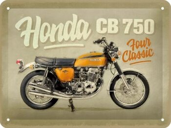 Placa metálica Honda MC CB750 Four Classic