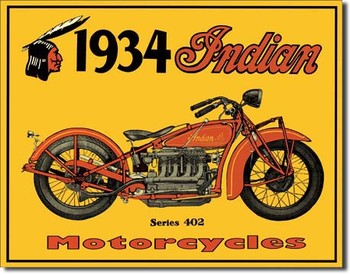 Placa metálica INDIAN - motorcycles
