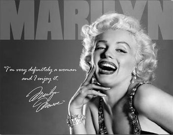 Placa de metal MARILYN MONROE - definately