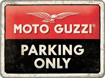 Placa metálica Moto Guzzi Paking Only