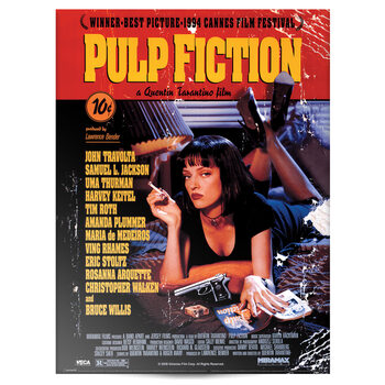 Placa metálica Pulp Fiction - Uma on Bed