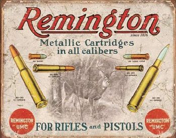 Placa metálica REM - REMINGTON - For Rifles & Pistols