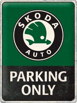 Placa metálica Škoda Auto - Parking Only