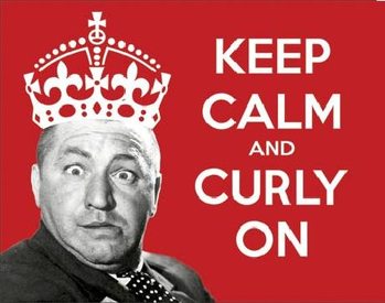 Placa de metal STOOGES - KEEP CALM - Curly On