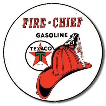 Placa metálica TEXACO - fire chief